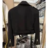 veste courte à manches longues pour femmes, manteau lomatéritive féminin, conception de fouet, patchwork de niche, mode coréenne pour dames, printemps, automne