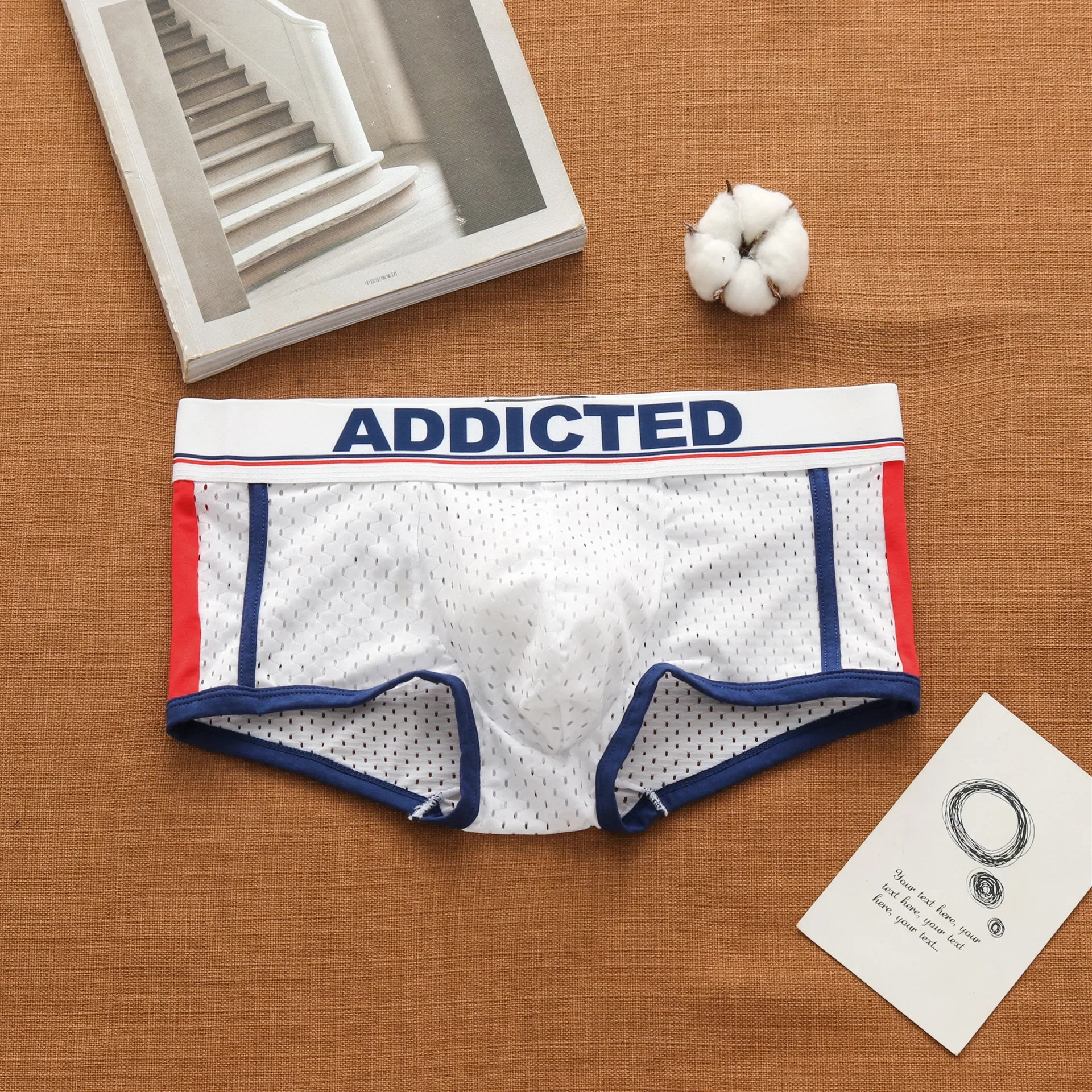 sous vêtements pour hommes, sexy, taille basse, respirant, maille glacée, boxeurs confortables à la mode sous vêtements pour hommes, sexy, taille basse, respirant, maille glacée, boxeurs confortables à la mode