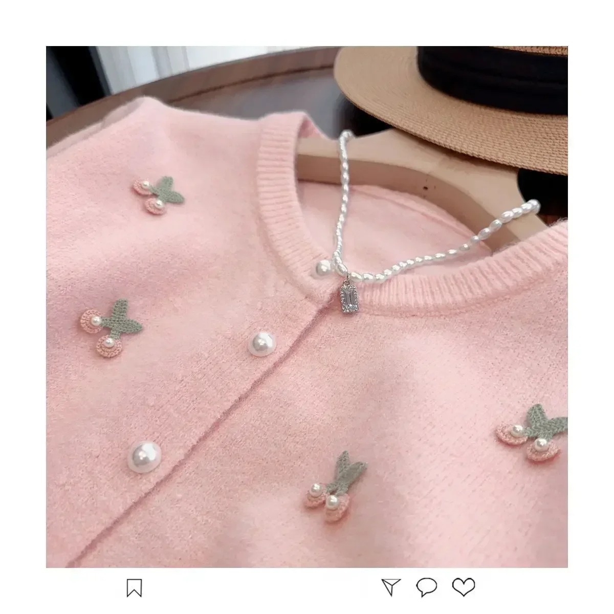 harajuku cerise broderie cardigan pull tricot veste mode coréenne décontracté à manches longues fille esthétique pull femmes kawaii harajuku cerise broderie cardigan pull tricot veste mode coréenne décontracté à manches longues fille esthétique pull femmes kawaii