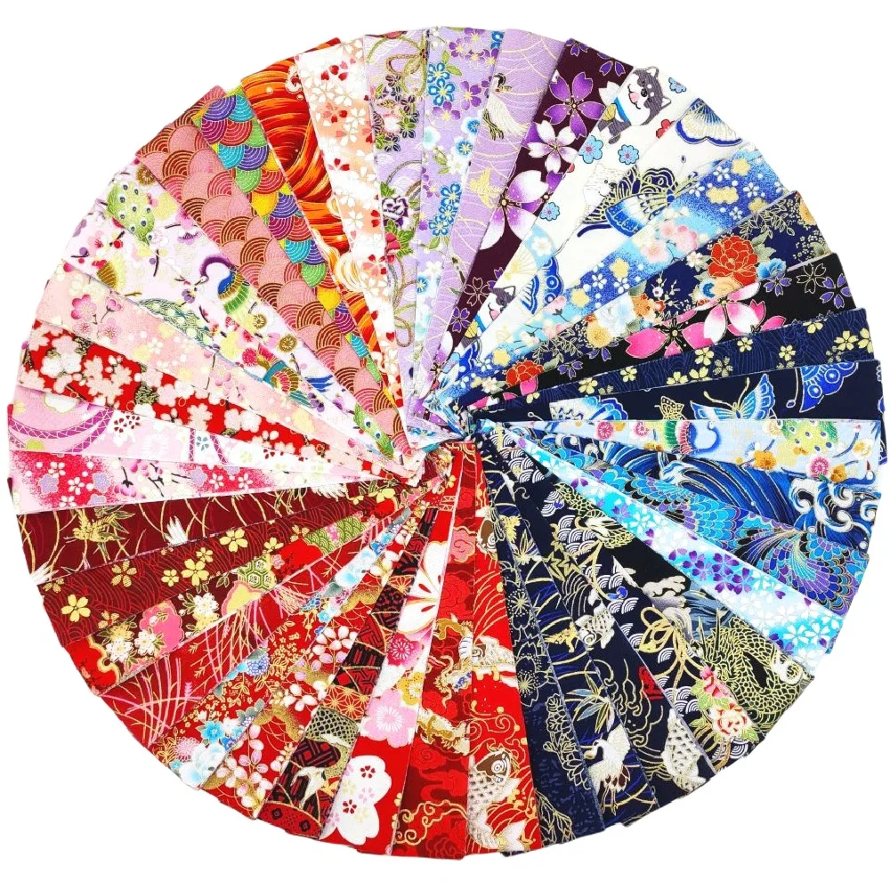 rouleau de gelée japonaise, 40 pièces, bandes de tissu en coton, matériau matelassé, tissu artisanal, patchwork, couture de poupées, sac, tissu de couture rouleau de gelée japonaise, 40 pièces, bandes de tissu en coton, matériau matelassé, tissu artisanal, patchwork, couture de poupées, sac, tissu de couture