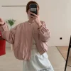style coréen couleur unie femmes manteau ample haute rue printemps bomber veste manteau femmes mode vêtements
