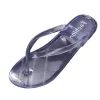 sandales de plage transparentes pour femmes, version coréenne, tongs à clip en cristal de gelée, tenue d'étudiant d'été, loisirs à fond plat