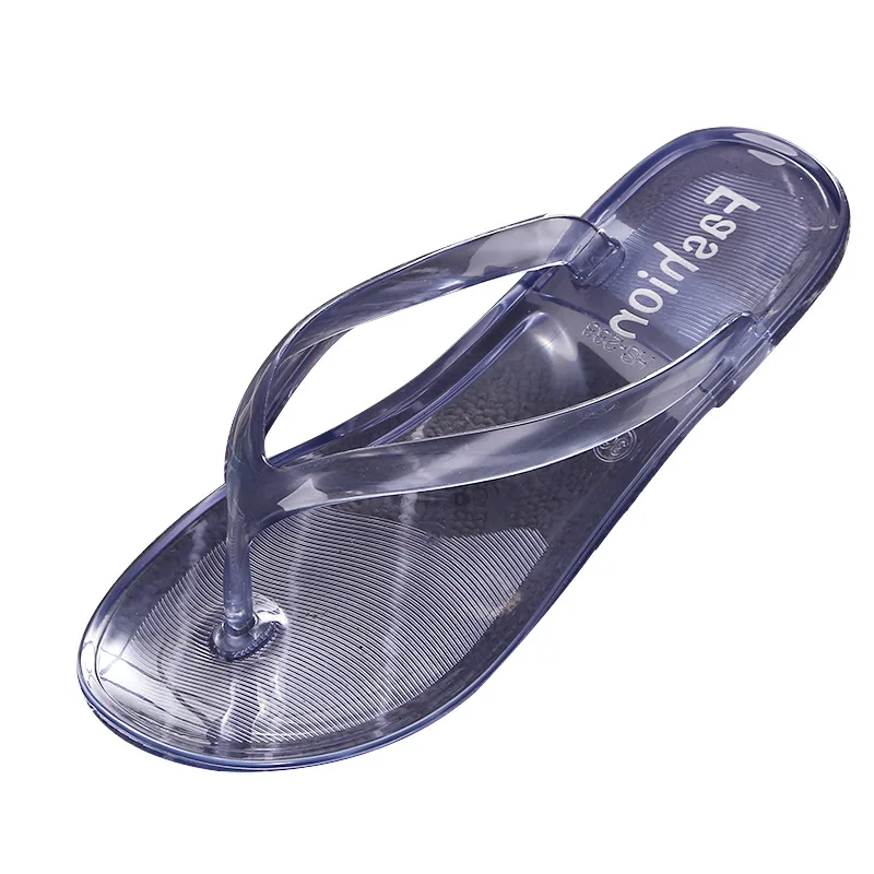 sandales de plage transparentes pour femmes, version coréenne, tongs à clip en cristal de gelée, tenue d'étudiant d'été, loisirs à fond plat sandales de plage transparentes pour femmes, version coréenne, tongs à clip en cristal de gelée, tenue d'étudiant d'été, loisirs à fond plat