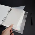 Séparateur d&rsquo;index de papier Transparent A5 A6 6 trous pour classeur planificateur cahier papeterie cahier diviseur de papier accessoires