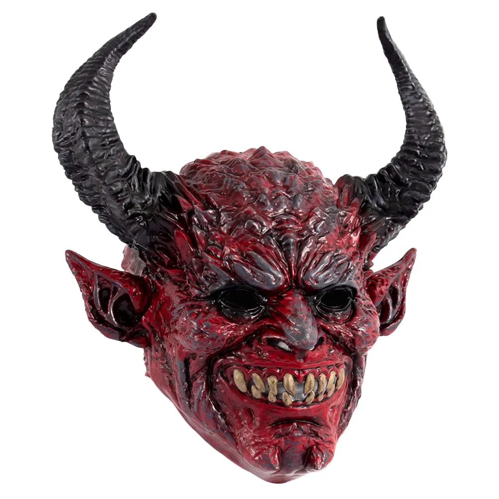 masque du diable pour halloween, cosplay, masque de démon à cornes effrayantes pour fêtes de mascarade, costume de monstre d'horreur fantôme en corne masque du diable pour halloween, cosplay, masque de démon à cornes effrayantes pour fêtes de mascarade, costume de monstre d'horreur fantôme en corne