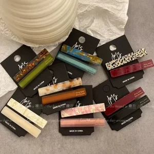 Pinces à cheveux en acétate, 2 pièces/ensemble, épingles à cheveux géométriques, épingle latérale, douce, mignonne et Simple, accessoires pour cheveux pour femmes
