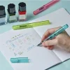 stylo plume pilote japonais à baril transparent, papeterie limitée f/m, pointe de stylo souriant, brosse de pratique, pratique sûre pour les enfants, écriture pour étudiants
