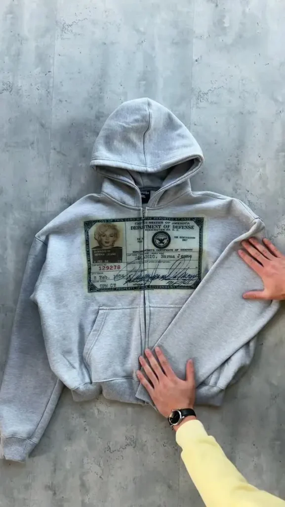 Harajuku – sweat à capuche ample avec motif de Portrait imprimé pour femmes, fermeture éclair, mode rétro, coton chaud, vêtements Y2k pour hommes, Streetwear décontracté