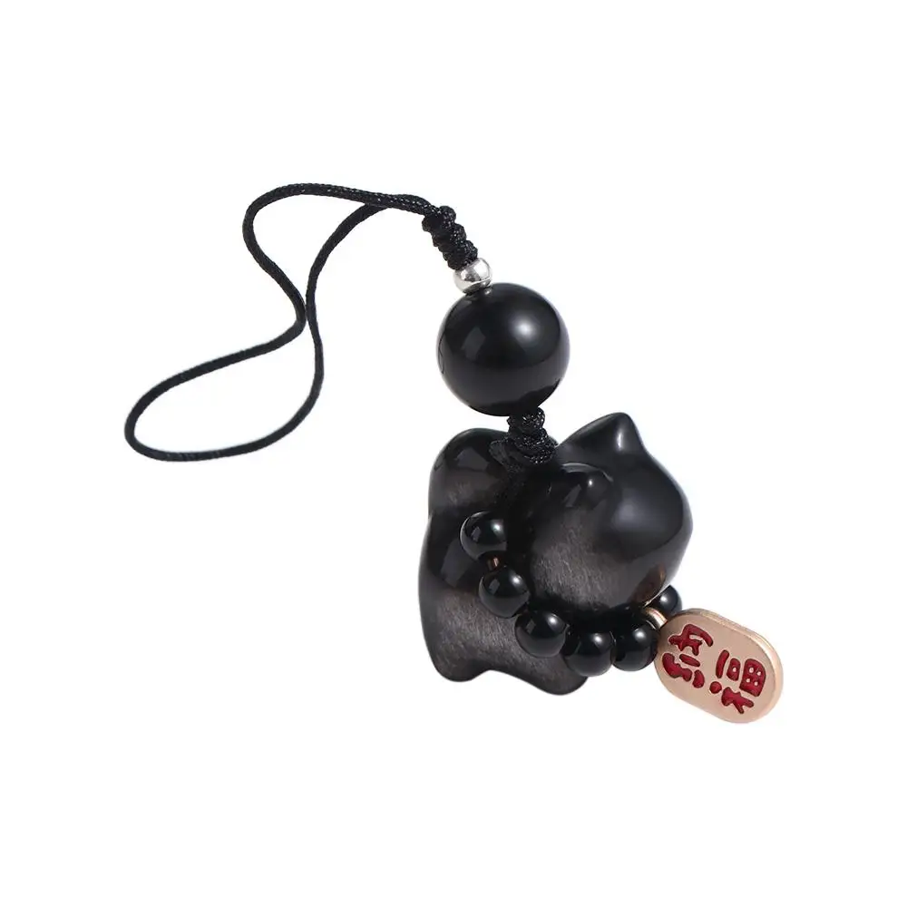 argent obsidienne chat chanceux chat tresse corde pendentif tissage corde pierre sac breloques bonne fortune adorable voiture porte clés téléphone pendentif argent obsidienne chat chanceux chat tresse corde pendentif tissage corde pierre sac breloques bonne fortune adorable voiture porte clés téléphone pendentif
