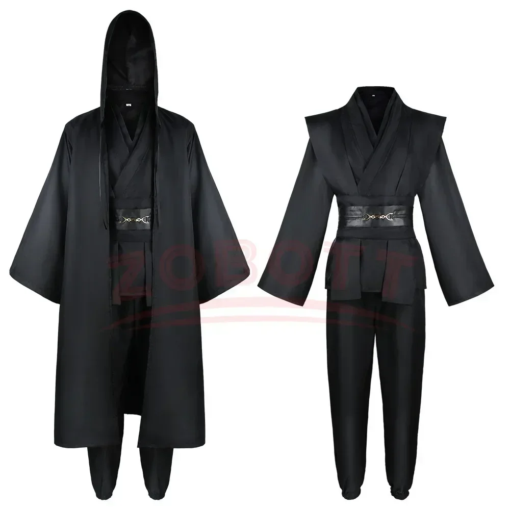 Anime Obi Wan Kenobi hommes Costume Robe adulte mâle Jedi chevalier tunique Costume à capuche uniforme ensemble complet Halloween Cosplay cape Anime Obi Wan Kenobi hommes Costume Robe adulte mâle Jedi chevalier tunique Costume à capuche uniforme ensemble complet Halloween Cosplay cape