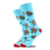 hommes grande taille équipage chaussettes harajuku alien mouton avocat renard sokken unisexe skateboard divertidos heureux design hip hop chaussettes drôles