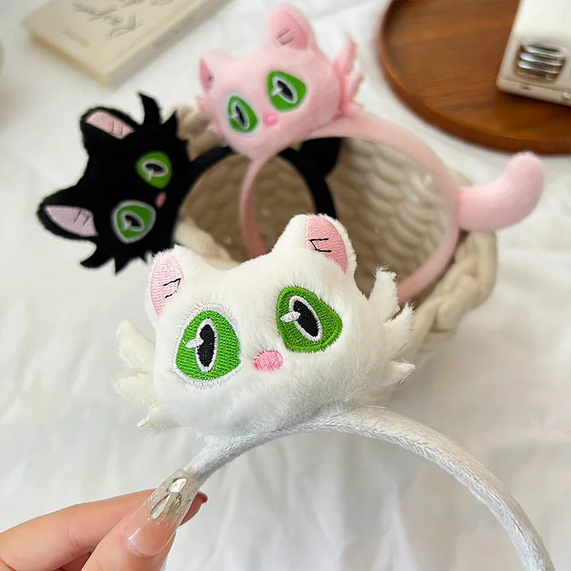 nouveau kawaii suzume dessin animé en peluche chat bandeaux mignon noir blanc chat cheveux cerceau bandeau pour femmes filles cadeaux cheveux accessoires nouveau kawaii suzume dessin animé en peluche chat bandeaux mignon noir blanc chat cheveux cerceau bandeau pour femmes filles cadeaux cheveux accessoires