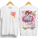 Sakura Card Captor chemise vêtements coréens université esthétique top t-shirts graphique hommes femmes Vintage Hip Hop Streetwear respirant