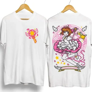 Sakura Card Captor chemise vêtements coréens université esthétique top t-shirts graphique hommes femmes Vintage Hip Hop Streetwear respirant Sakura Card Captor chemise vêtements coréens université esthétique top t-shirts graphique hommes femmes Vintage Hip Hop Streetwear respirant