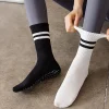 Chaussettes pantoufles pour femmes chaussettes antidérapantes avec poignées pour femmes chaussette de Yoga poignées antidérapantes chaussette de Pilates chaussette