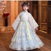 robe chinoise en soie pour filles et enfants, kimono traditionnel chinois vintage ethnique antique, costume de danse, ensemble hanfu cosplay