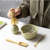ensemble de fouets matcha en bambou, bol à thé en céramique, outils de fabrication de thé traditionnels japonais, accessoires de cuisine à domicile, cadeau, 4 5 6 pièces