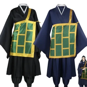 Costume de Cosplay Geto Suguru, kimono noir et bleu, uniforme scolaire, vêtements Anime, Costumes d’halloween pour femmes et hommes Costume de Cosplay Geto Suguru, kimono noir et bleu, uniforme scolaire, vêtements Anime, Costumes d’halloween pour femmes et hommes