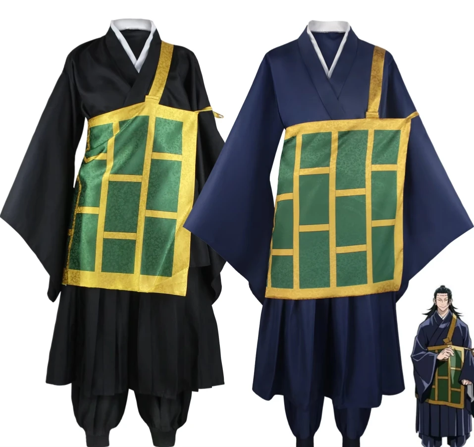 Costume de Cosplay Geto Suguru, kimono noir et bleu, uniforme scolaire, vêtements Anime, Costumes d’halloween pour femmes et hommes Costume de Cosplay Geto Suguru, kimono noir et bleu, uniforme scolaire, vêtements Anime, Costumes d’halloween pour femmes et hommes
