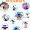 chapeau parapluie de pêche, casquette de pluie, mains libres, couvre chef anti uv, imperméable, pour la pêche, le jardinage, le golf, l'extérieur