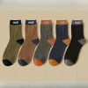 5 paires de chaussettes tendance pour hommes, chaussettes unisexes décontractées et confortables, respirantes, pour l'extérieur, pour toutes les saisons