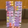 20 pinces à cheveux violettes mignonnes, douces et à la mode avec accessoires pour cheveux bb