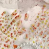 poisson rouge koi carpe cassée classique pièce d'or sycee fleur de lotus bulles d'eau ondulation bonne chance nail art autocollant manucure décalcomanie