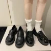 chaussures d'Étudiant de style japonais, cosplay lolita, pour femme/fille, à la mode, noir/café, uniforme, plateforme, nouvelle collection 2024