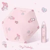 my melody – parapluie de dessin animé, compact, portable, résistant aux ultraviolets, équipement de pluie kawaii, pare soleil de voyage en plein air, parapluie manuel anime