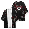 Japanese Fox Print Kimono for Men Women Yamazaki Haori Harajuku Summer Asian Traditional Anime Costume Cardigan Cosplay Costum