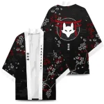 Japanese Fox Print Kimono for Men Women Yamazaki Haori Harajuku Summer Asian Traditional Anime Costume Cardigan Cosplay Costum
