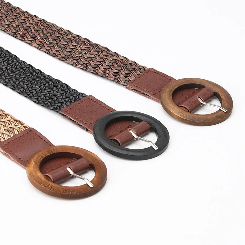 ceinture de taille tressée noir café femme ceinture vintage boho ronde en bois boucle lisse fausse paille larges ceintures sangle de taille pour les femmes ceinture de taille tressée noir café femme ceinture vintage boho ronde en bois boucle lisse fausse paille larges ceintures sangle de taille pour les femmes