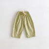 pantalon rayé à la mode pour enfants, vêtements d'été fins, amples et décontractés, sarouel pour enfants en bas âge, costume pour garçons et filles, pantalon long