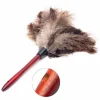 plumeau en poils d'autruche antistatique, brosse à poussière de voiture, balayeuse, nettoyeur de meubles, manche en bois domestique, vadrouille à plumes, livres