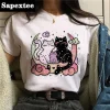 t shirt imprimé animal de dessin animé rétro kawaii, haut ourlé, harajuku, streetwear