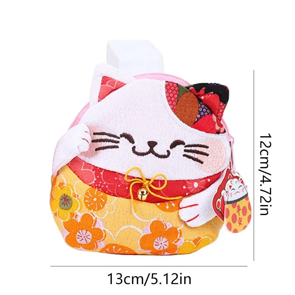 maneki neko – porte monnaie de style japonais, portefeuilles à fermeture éclair, pochette chat porte bonheur, sac de rangement, porte carte imprimé floral pour femmes maneki neko – porte monnaie de style japonais, portefeuilles à fermeture éclair, pochette chat porte bonheur, sac de rangement, porte carte imprimé floral pour femmes