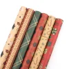 papier d'emballage kfrat de noël, décoration verte de mariage, emballage cadeau, artware, papier d'emballage kraft, vélin, décorations du réveillon du nouvel an