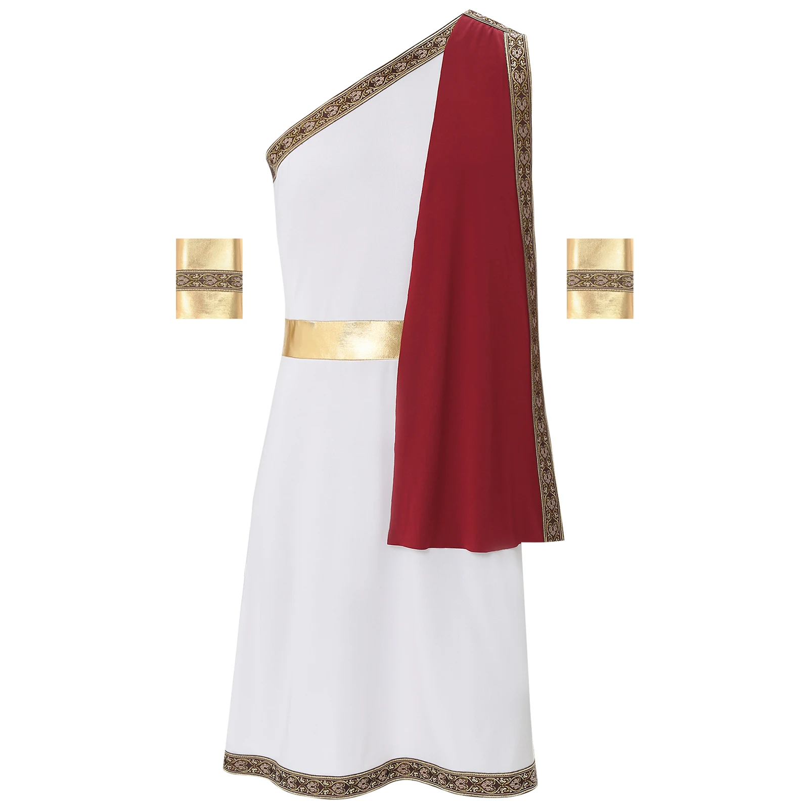 robe grecque des prhub pour hommes, dieu gladiateur kokor, olympiques cosplay, roi romain, prince toge, manches, poignées romaines, manchette amovible robe grecque des prhub pour hommes, dieu gladiateur kokor, olympiques cosplay, roi romain, prince toge, manches, poignées romaines, manchette amovible
