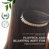 brosse à cheveux en poils de sanglier doux pour femmes, peigne de massage du cuir chevelu, manche en bois de chêne américain, outil de soins pour cheveux longs et bouclés