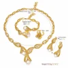gzjpei 4 pièces ensemble de bijoux en perles d'eau douce unique italie 18k plaqué or goutte d'eau bijoux pour les femmes cadeau de mariage 2025 nouveau