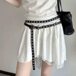 Ceinture fine coréenne ins pour filles épicées, chaîne de taille, double cercle, nœud arbitraire, accessoires de robe pour femmes, nouvelle collection Ceinture fine coréenne ins pour filles épicées, chaîne de taille, double cercle, nœud arbitraire, accessoires de robe pour femmes, nouvelle collection