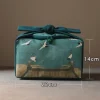 sacs de tasse de thé avec cordon de serrage sac en tissu pliable imprimé de style chinois, sac de voyage scénique théière service à thé organisateur de stockage