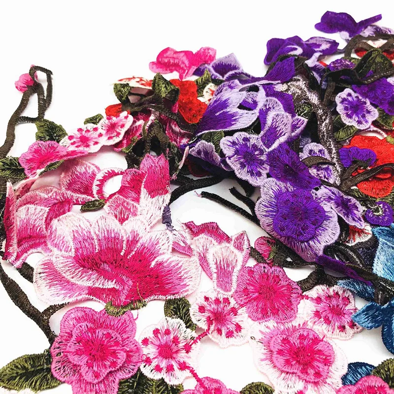 patchs brodés de fleurs appliques pour vêtements, danemark ge de bricolage, couture, matériaux d'artisanat, 1 pièce patchs brodés de fleurs appliques pour vêtements, danemark ge de bricolage, couture, matériaux d'artisanat, 1 pièce