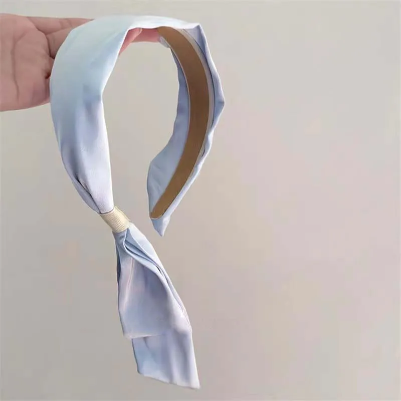 bandes de cheveux vintage avec nœud en ruban pour femmes et filles, élégantes, couleur unie, tempérament, large cerceau pour cheveux, accessoires de coiffure bandes de cheveux vintage avec nœud en ruban pour femmes et filles, élégantes, couleur unie, tempérament, large cerceau pour cheveux, accessoires de coiffure