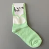 chaussettes mi mollet à motifs de fleurs de style japonais pour femmes, absorbant la sueur, design de dessin animé mignon, chaussettes polyvalentes à la mode