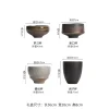 ensemble de tasses principales en poterie grossière, tasse à thé en céramique zen kung fu, tasse à thé rétro japonaise, coffret cadeau 5