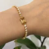 ensemble de bijoux caramel marron de haute qualité, marque de luxe, pendentif exquis en cristal, collier, bracelet, cadeau de fête pour femmes, nouvelle collection