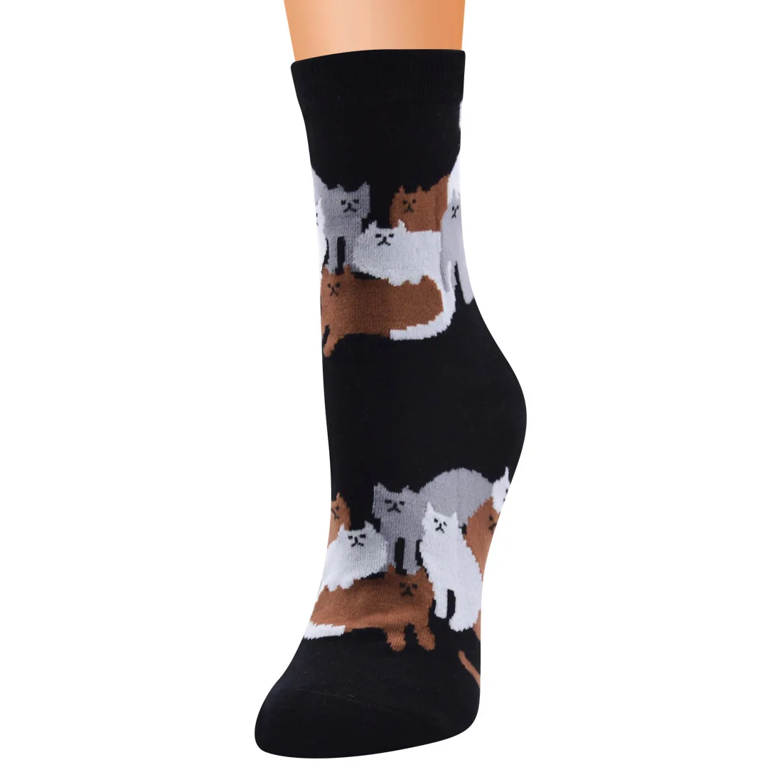 chaussettes en coton de style harajuku japonais pour femmes, chat de dessin animé mignon, mode sud coréenne, femme créative, heureux, rue chaussettes en coton de style harajuku japonais pour femmes, chat de dessin animé mignon, mode sud coréenne, femme créative, heureux, rue