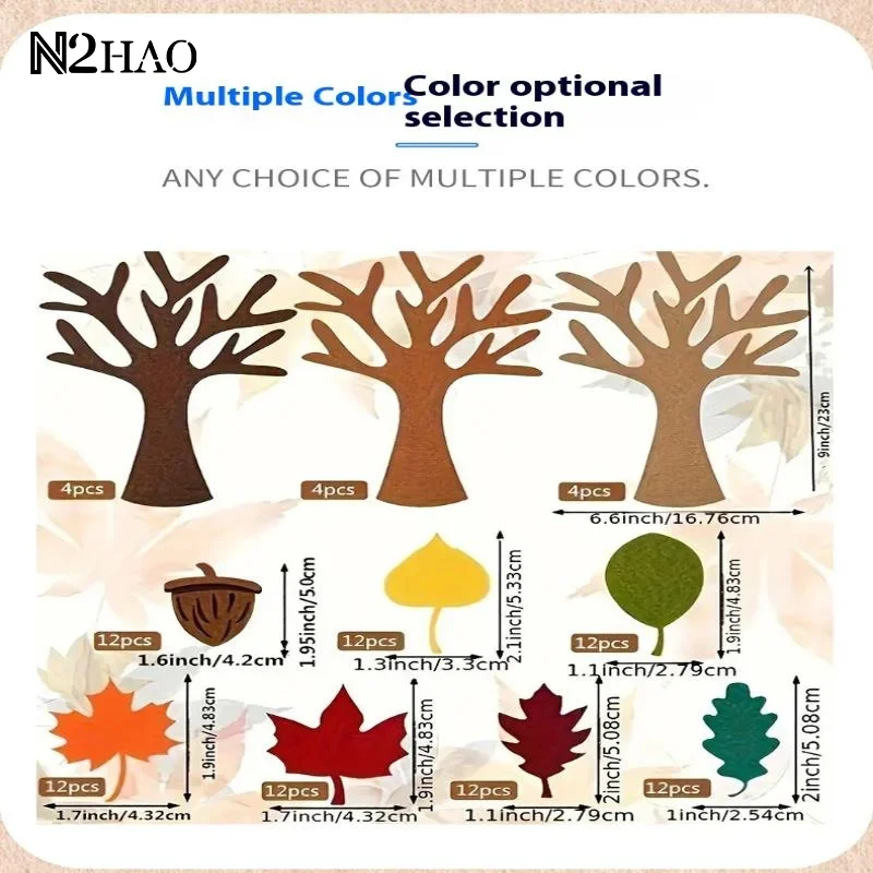 1 ensemble d'arbre en feutre fait à la main, kit d'artisanat pour décoration de maison d'automne, cadeaux de fête de thanksgiving, fourniture de décoration murale suspendue de noël 1 ensemble d'arbre en feutre fait à la main, kit d'artisanat pour décoration de maison d'automne, cadeaux de fête de thanksgiving, fourniture de décoration murale suspendue de noël