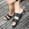 sandales d'été pour hommes, chaussures d'extérieur décontractées, pantoufles d'intérieur noires, tongs, grande taille 46, collection 2022